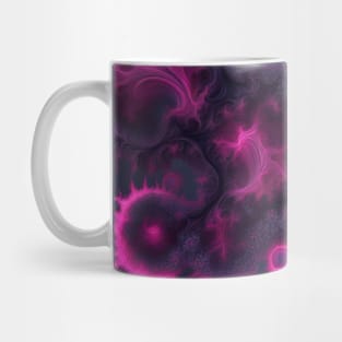 Pink and Navy Fractal Mug